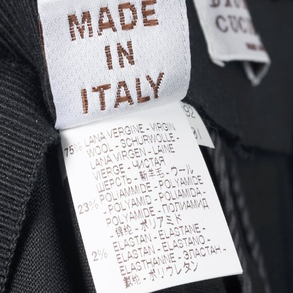 Brunello Cucinelli SS/15 Black Stretch-Wool Pull-On Trousers - Picture 8 of 9